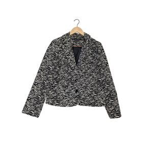 Sandro Black and White Women's Jacquard Jacket